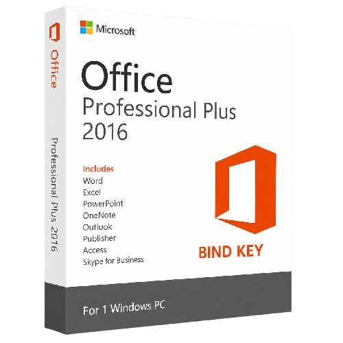 Office Professional Plus 2016
 Bind Key 1 PC Lifetime