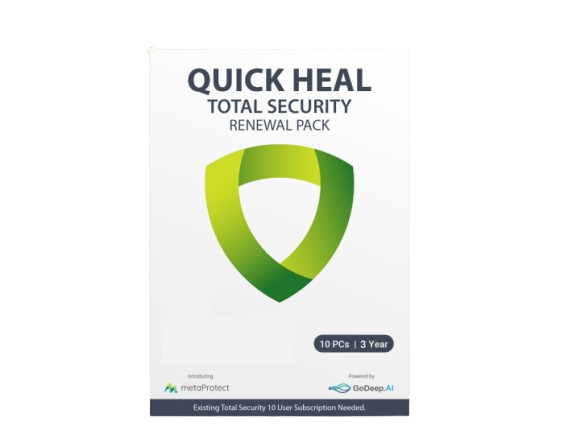 Quick Heal Total Upgrade (Renewal) 
10 PCs 3 Years (Single Key)